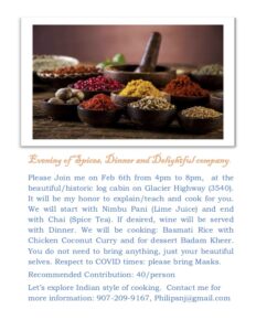 Basmati Rice with Chicken Coconut Curry, Veggie mix coconut flakes and Badam Kheer- Feb 6th