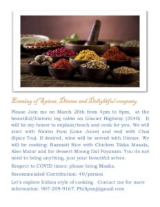 Basmati Rice with Chicken Tikka Masala, Aloo Matar and Moong Dal Payasam- April 24th