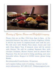 Basmati Rice with Chicken Vindaloo, Mutter Paneer and Rice Payasam – May 15th