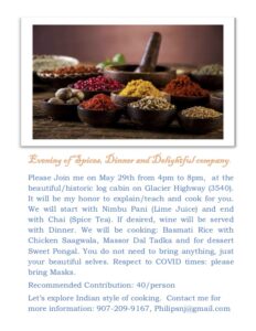 Basmati Rice with Chicken Saagwala, Massor Dal Tadka and Sweet Pongal – May 29th