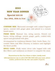 New Year Dinner Special