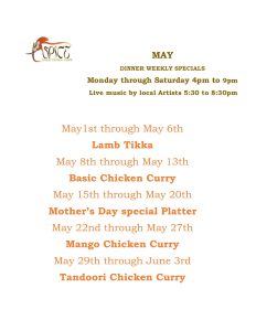 May Specials