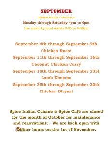 September Specials