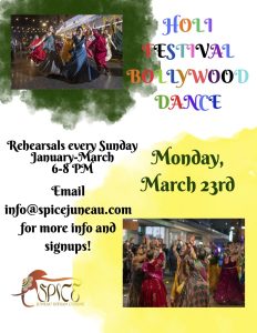 HOLI FESTIVAL BOLLYWOOD DANCE – March 23rd