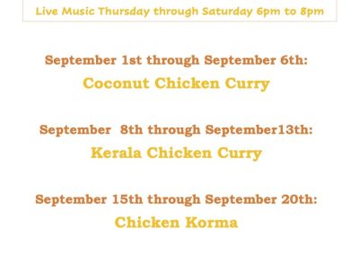 September Weekly Specials